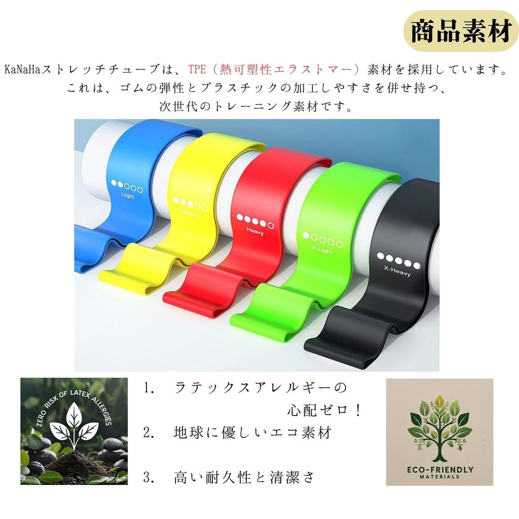 KaNaHa Training Tube Set of 5 | Strength Rubber Bands