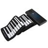 Soft Keyboard Piano 61‑Key Roll Up Silicone Rechargeable Dual Bluetooth Speakers 100‑240VUK Plug