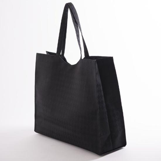 Aurora Check Ribbon Sub-Bag, A4 Size, Made In Japan, Water-Repellent, Twin Pockets, Smooth Handles, Black Formal Bag, Perfect for Weddings, Entrance