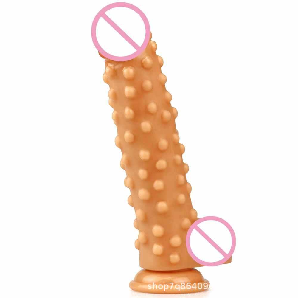 Coarse Dildo Female Masturbator Granule Massage Soft Dildo Adult Sex Toy