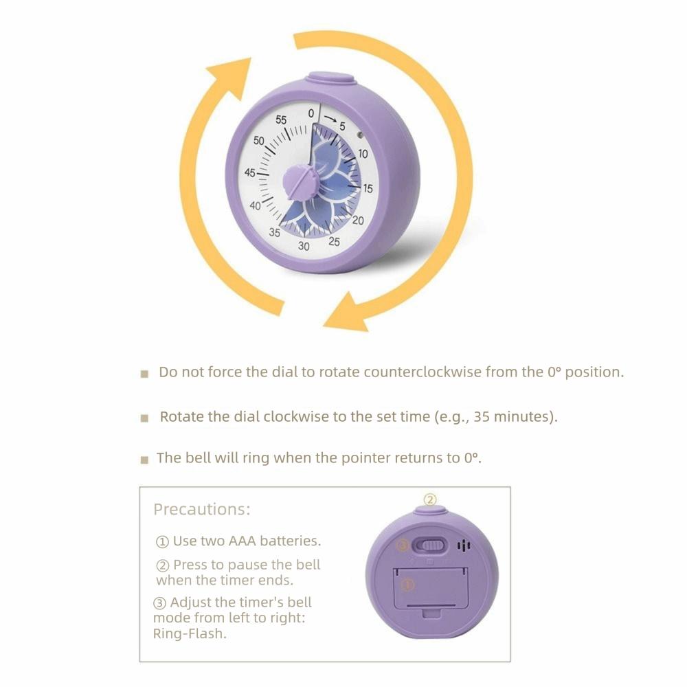 Silent Operation Visual Timer Self Discipline Kitchen Cooking Timer Timer Management Tool