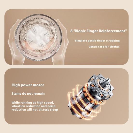 Underwear Washer Portable Rechargeable Cordless Mini Washing Machine Large Capacity Digital Display Wireless Laundry Machine