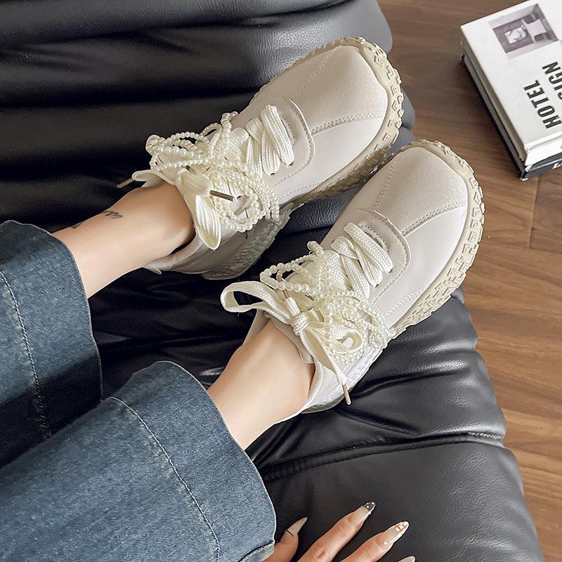 Ballet style thick-soled inner height-increasing Forrest Gump shoes for women's 2025 new small height-increasing and thin casual sports women's shoes