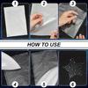 5 Sheets Glass Hotfix Rhinestones, Crystal Clear Adhesive Backed Polka Dot Pattern, DIY Craft & Garment Embellishments 1.5~3mm