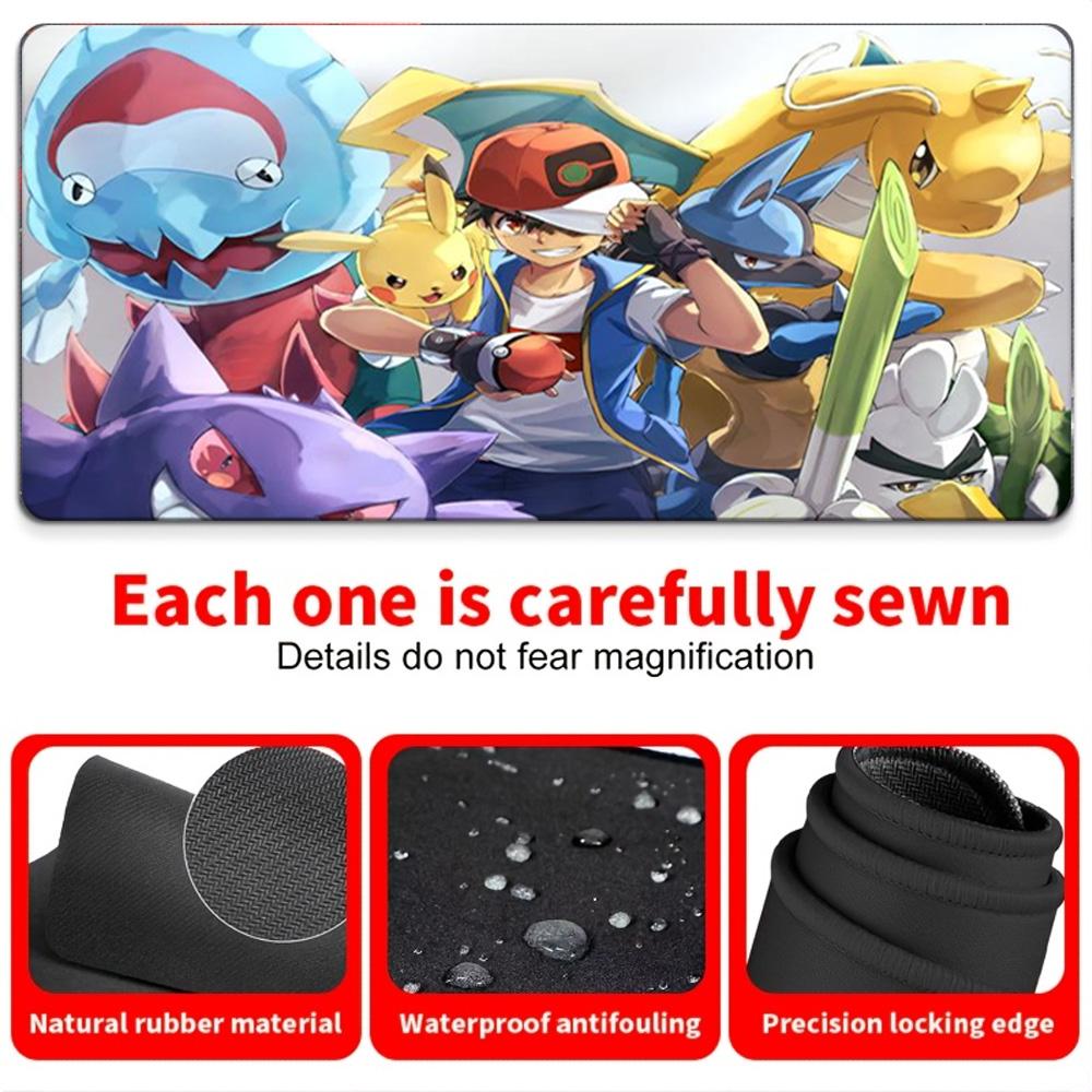 Pokemon Starry Night Pikachu Friends Gaming Mouse Pad NonSlip Desk Mat 30x80x0.2cm