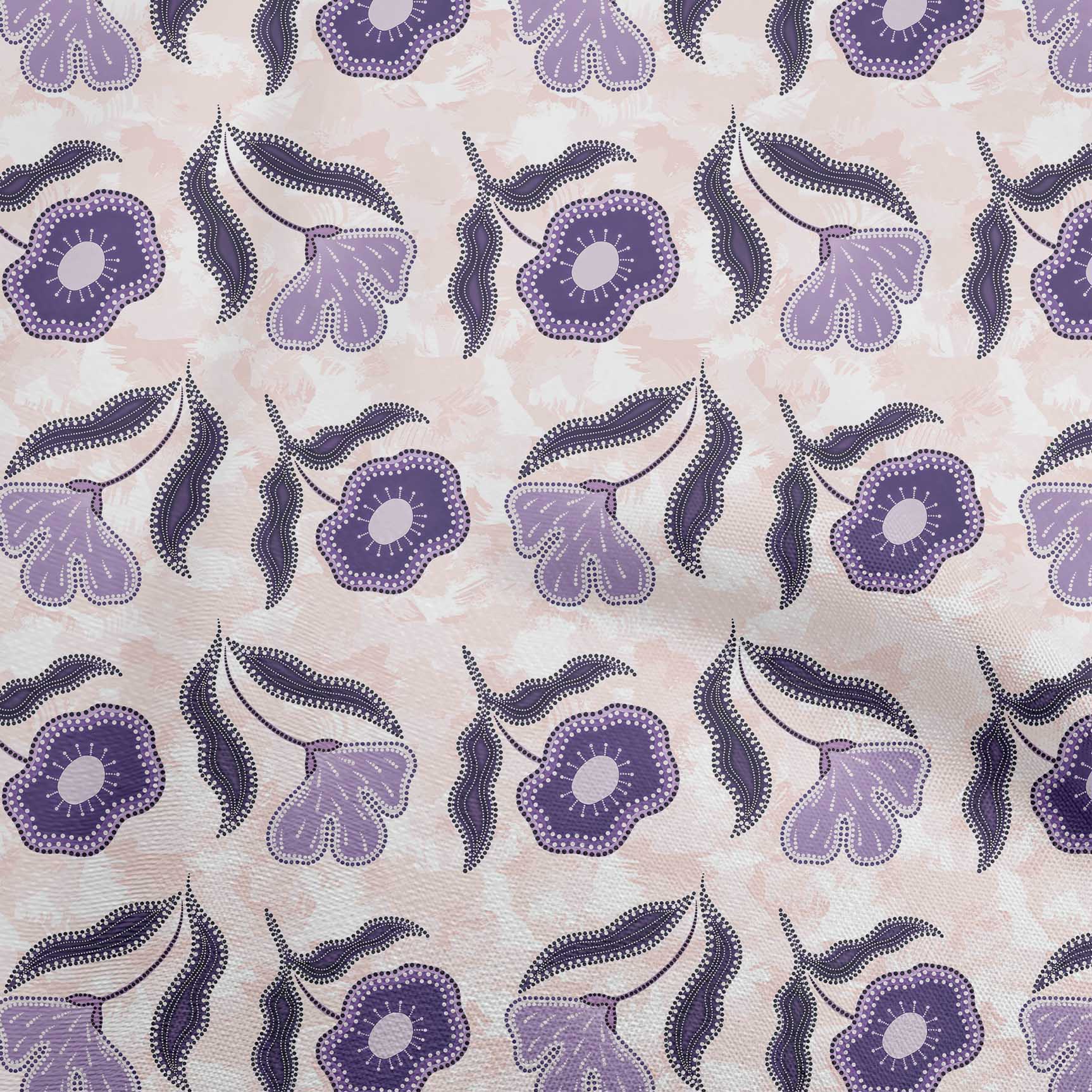 

oneOone Cotton Flex Dusty Teal Green Fabric Dotted Floral Craft Projects Decor Fabric Printed By The Yard 40 Inch 42 Inch Wide - Viscose Chiffon фіолетовий