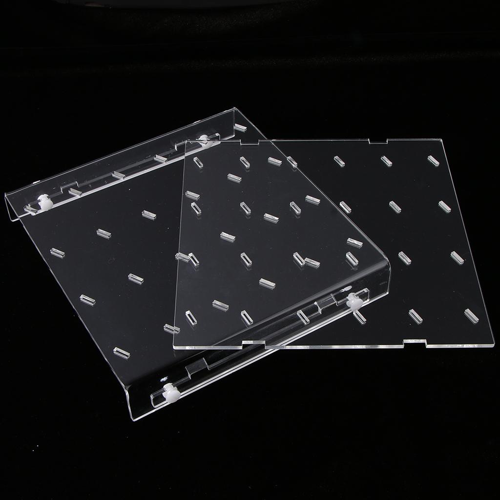 

Acrylic Ice Cream Sticks Serving Platter Display Shelf 24 Holes Holder for Festival Party Buffet чистий