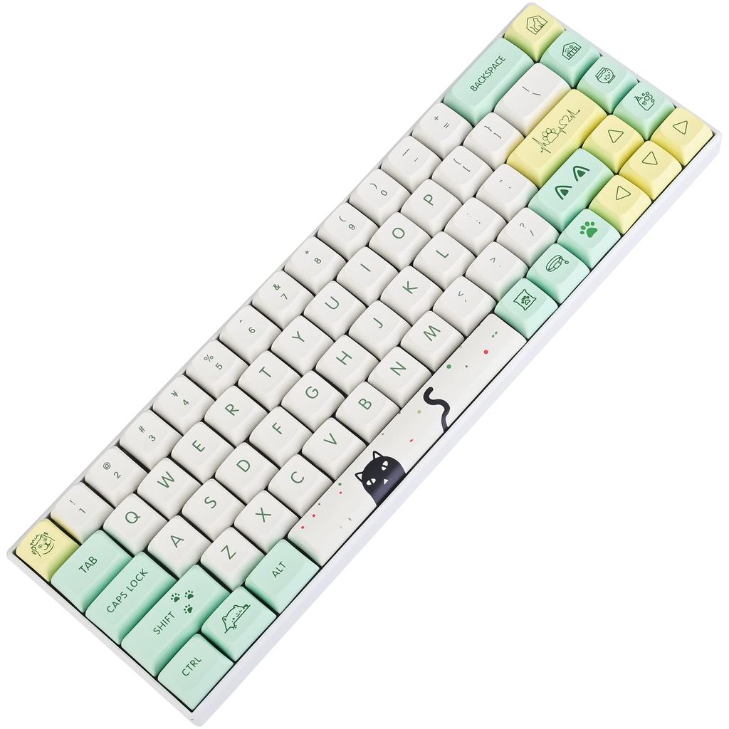 XDA Profile PBT Keycaps 135 Keys Custom Gaming Keycaps ANSI US and Sublimated Cherry Gateron MX Switch Mechanical Keyboard for Layout 60%, (Strange