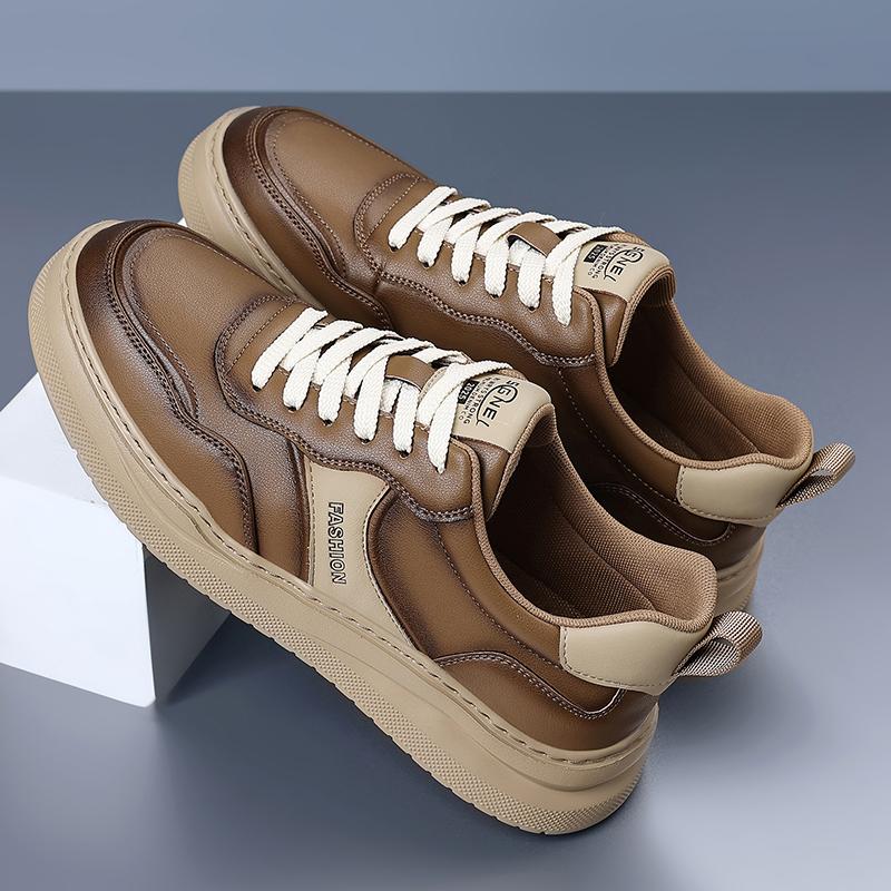 Fashion 2025 New Male Comfortable Sneakers Breathable Male All-match Casual Shoes Brand Luxury Skate Shoes Men Leather Fashion Flats
