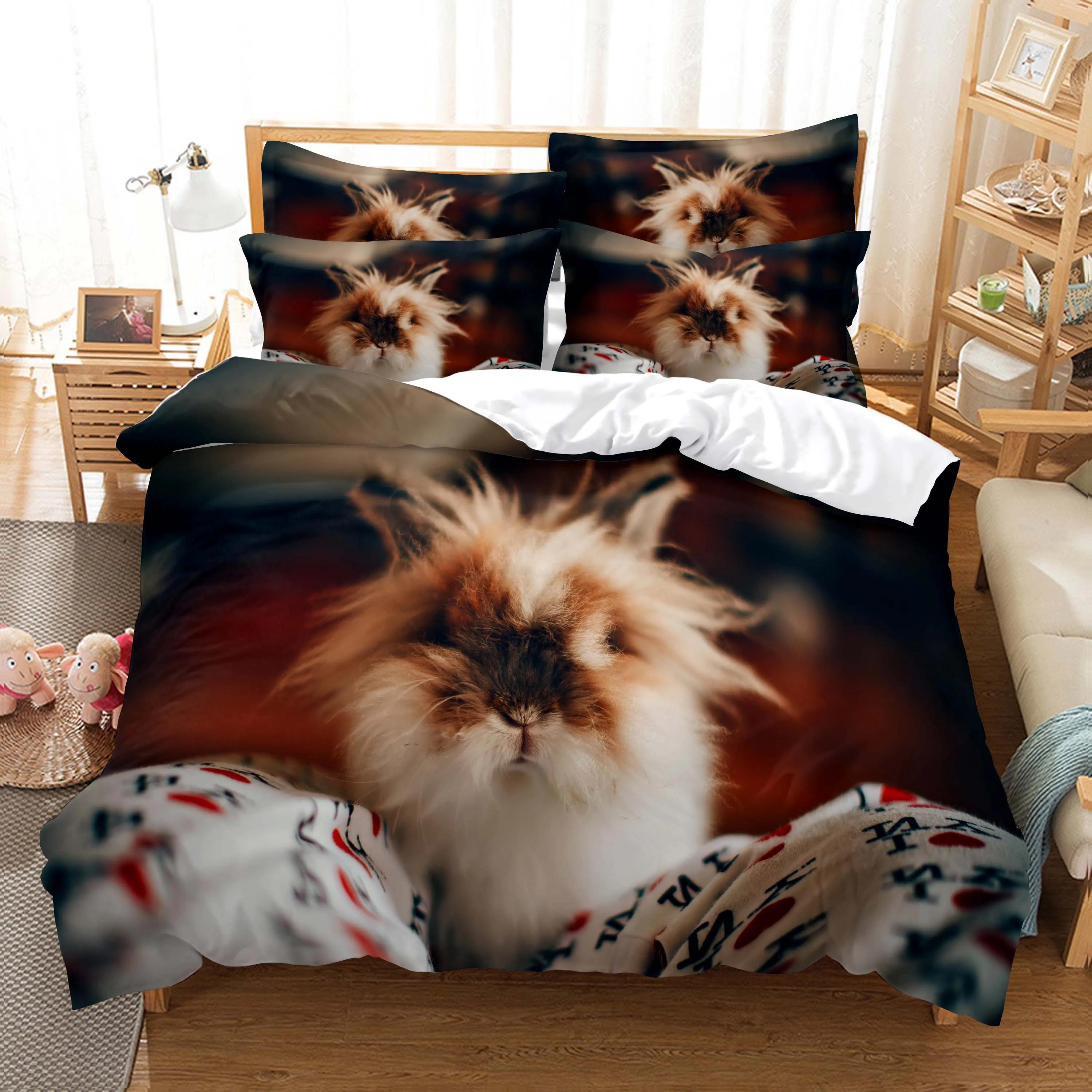 Принт Тигр/Котенок/Лиса/Пододеяльник Комплекты постельного белья Квин Пододеяльник Роскошный комплект Постельное белье Покрывало Наволочка Ropa De Cama (135x200cm)