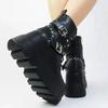Women's Punk Style Platform Boots Fashion Women's Thick Sole High Boots Cosplay Gothic High Wedges Womens Boots Botas Para Mujer