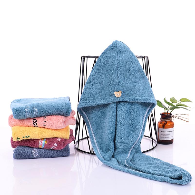 1PC Water Absorbent Quick Dry Hair Cap Bathroom Turban Wrap Hair Drying Cap Soft Super Absorbent