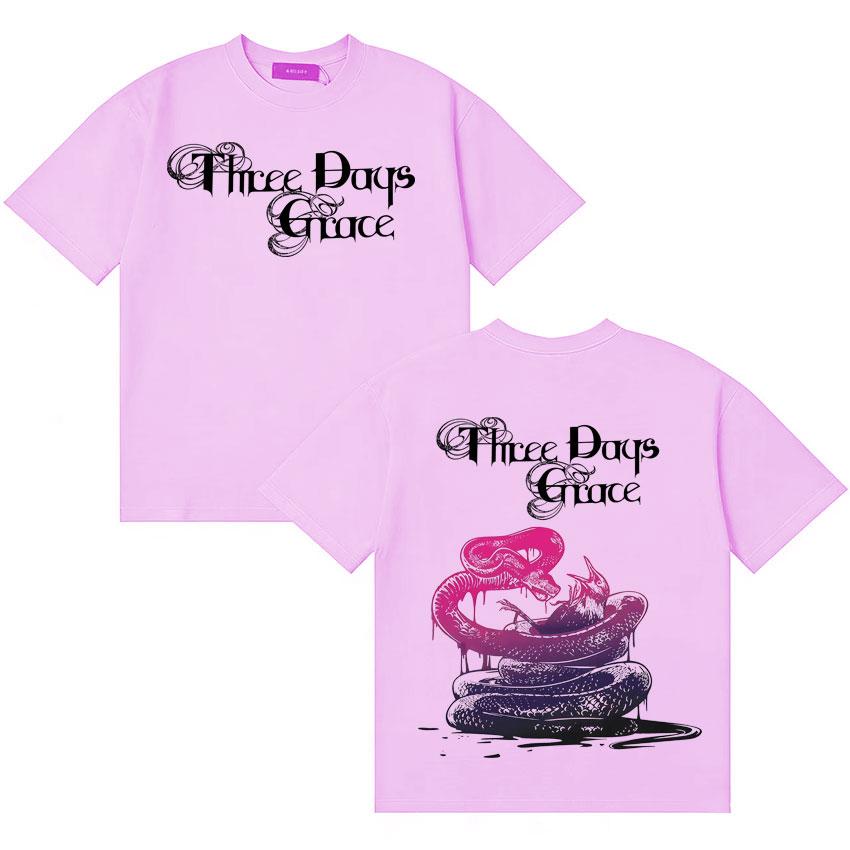 Three Days Grace Trendy Music Tshirts Cotton Harajuku Short Sleeve Tshirt  Unisex Women Y2K Teenagers High Quality T Shirt Unisex