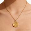 Electroplated Zodiac Pendant Necklace Titanium Steel Light Luxury Choker Fashion Jewelry for Women