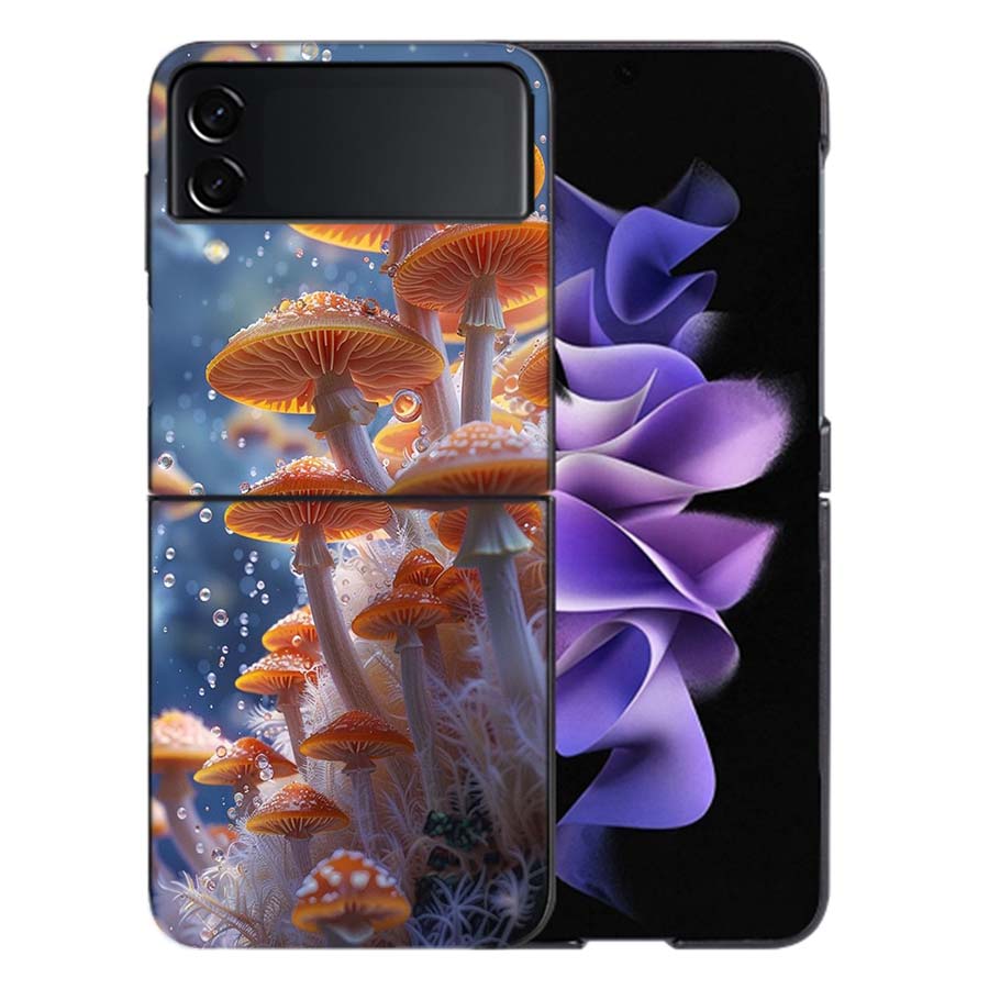 Fungal Aesthetics Phone Case For Samsung Z Flip 6 7 5G Galaxy Z Flip 5 4 3 5G Cases Shockproof Hard Cover TPU