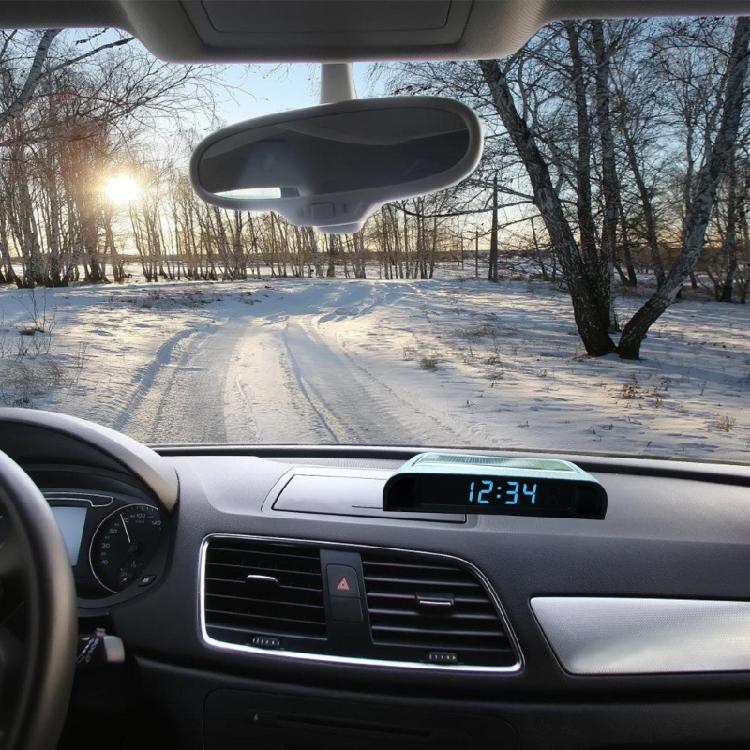 Innovative Solar Rechargeable Car Clock with After Dark Visibility Solar Charged Clock Essential Accessory for Vehicle
