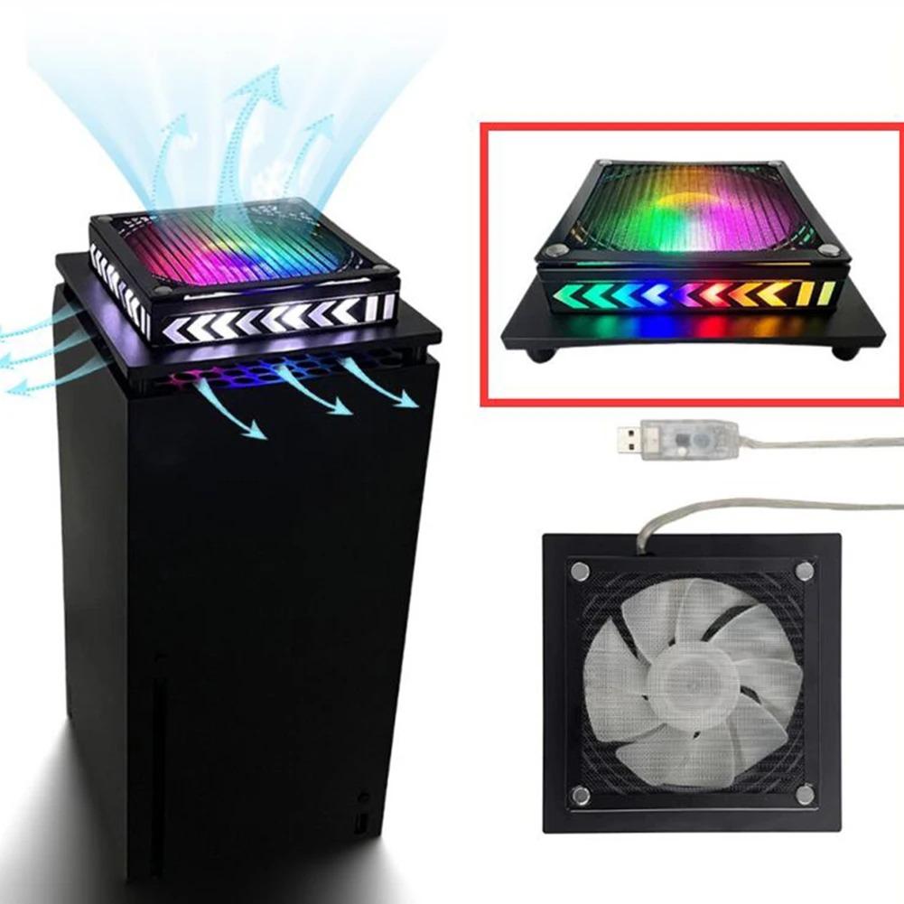 LED Světla Chladicí Ventilátor pro Příslušenství Konzole Xbox Series X