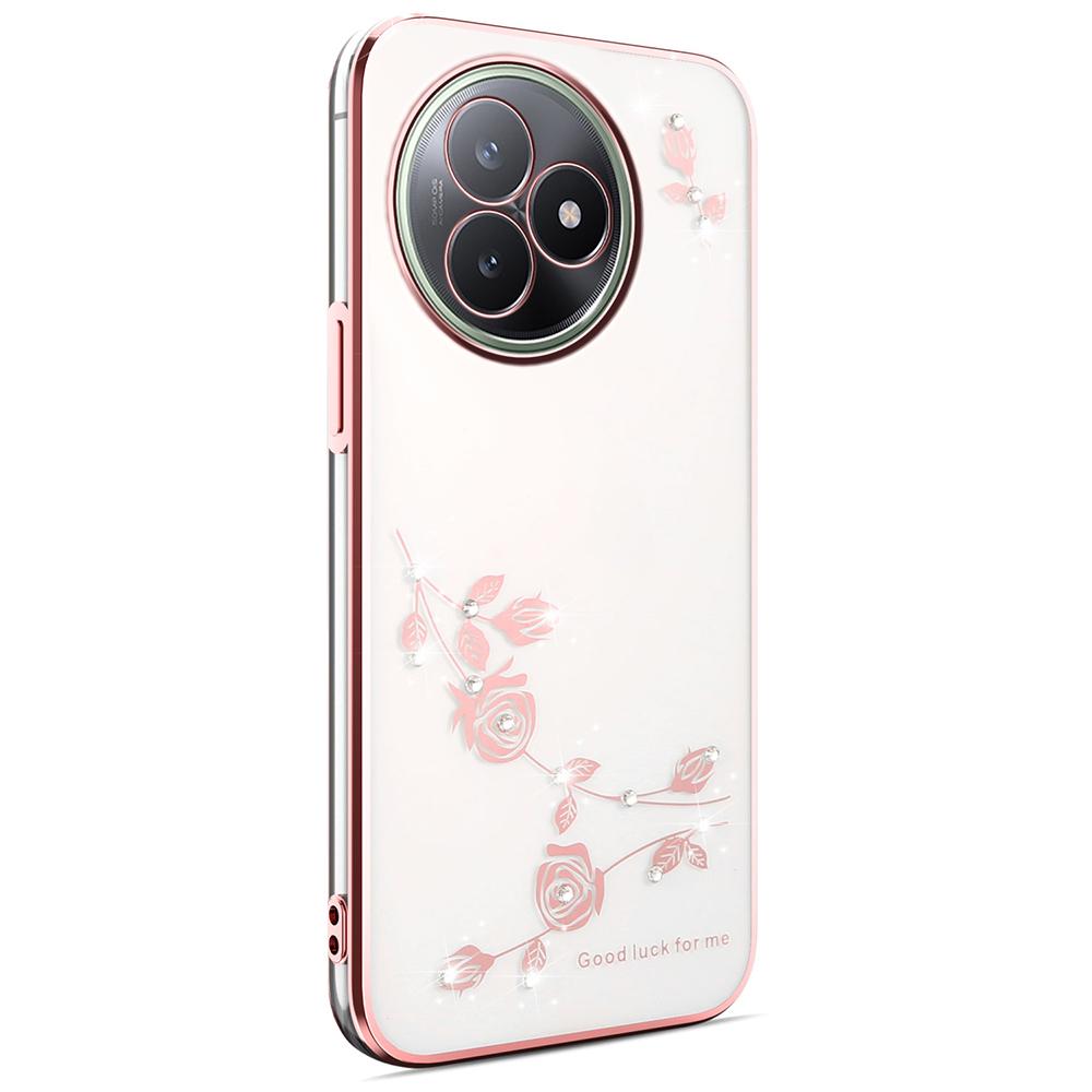For Xiaomi Redmi K80 Ultra 5G Case Flower Rhinestone Decor TPU Phone Cover