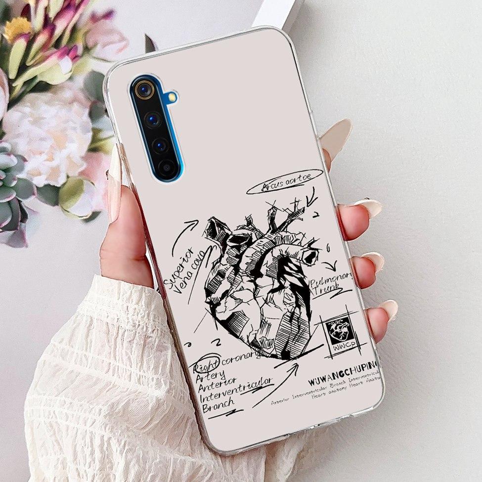 6.6" For Realme 6Pro RMX2061 RMX2063 Back Cover For Realme 6 Pro Case Clear Luxury Fashion Cute Cat Cool Funny Soft TPU Bumper
