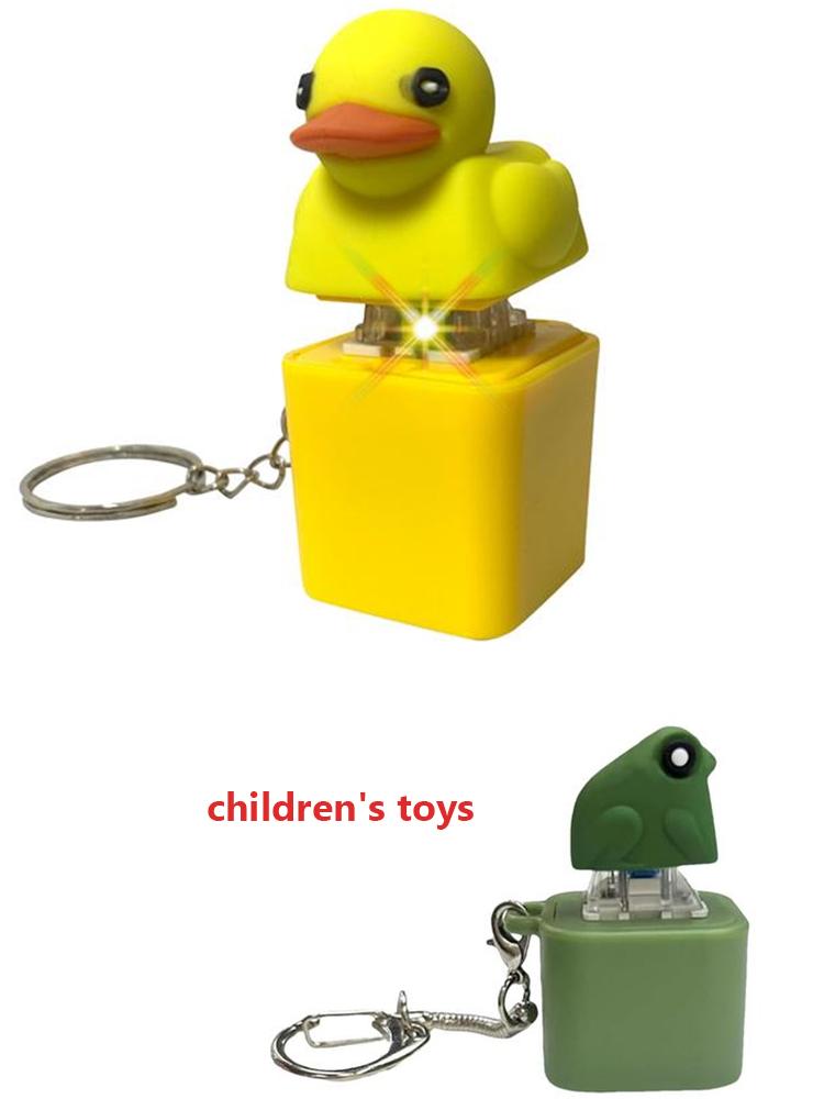 Hot Sales Stress-Reducing Frog Ornament Toy Clicking PushingToy Keyboard Fidget Keychain Sound Light Sensory Game