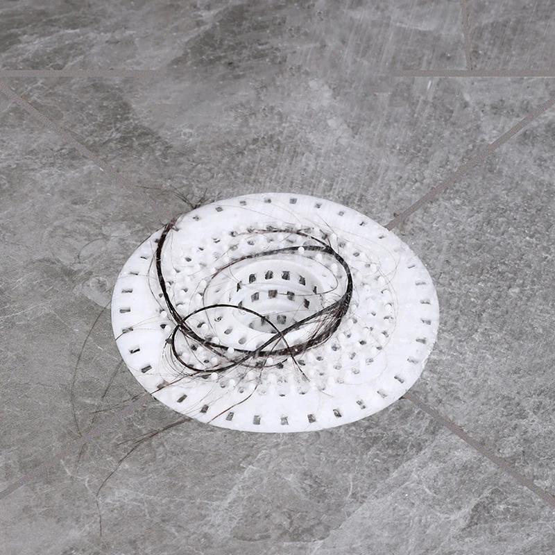 Anti-blocking Silicone Sink Strainer Round Shape Hair Clean Up Mesh Trap Floor Drain Shower Drain Pad Used for Kitchen Bathroom