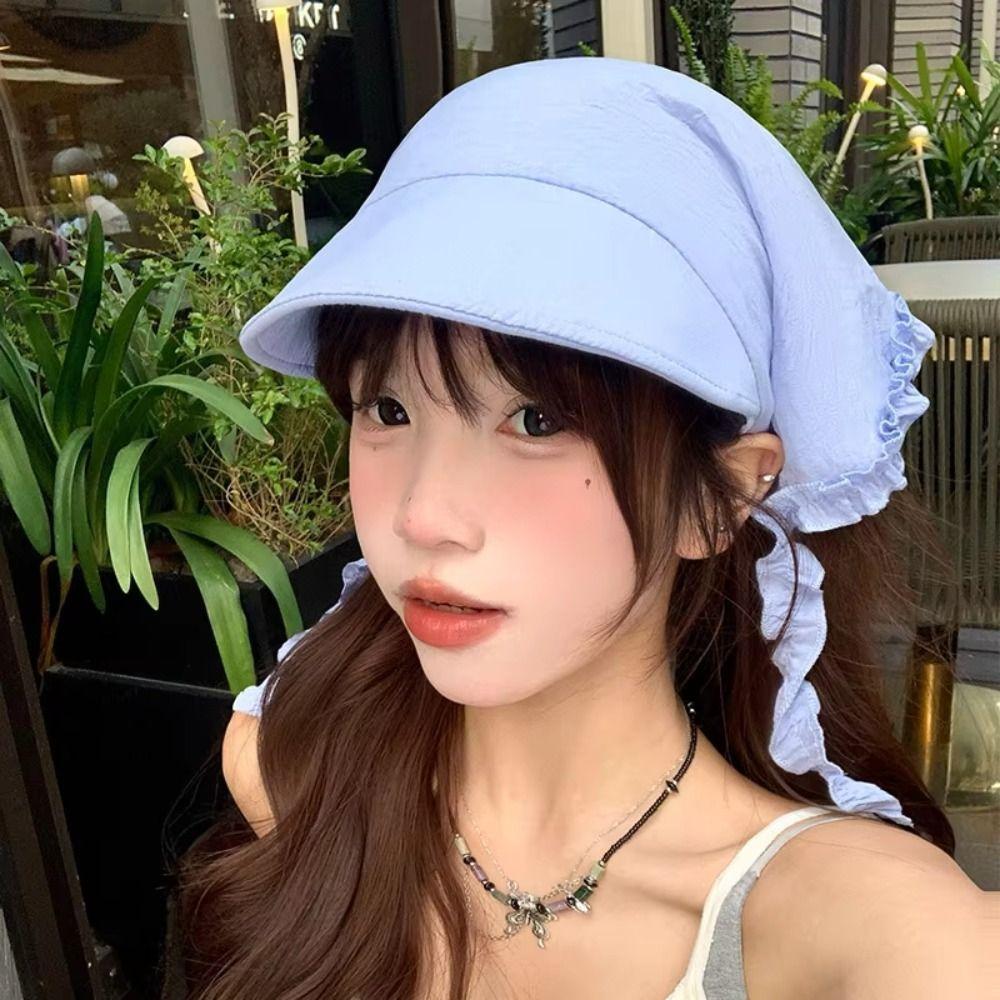 UV Protection Headscarf Baseball Cap Cotton Popular Baseball Hat Duckbill Turban Hat Summer