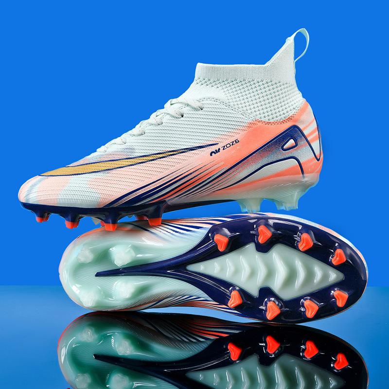 New High-top AG Long Nails TF Broken Nails Outdoor Grass Training Adult Children Youth Game Football Shoes