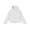 Solid Color Hooded Casual Woven Jacket Women Jackets Steam-White F11W411703F-IV