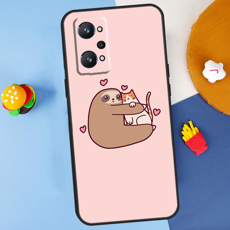 Cute Sloth Animal For Realme 14 13 12 10 11 Pro Plus GT 6 6T 5 GT7 Pro C55 C51 C21Y C25S C67 C75 C53 C61 Case