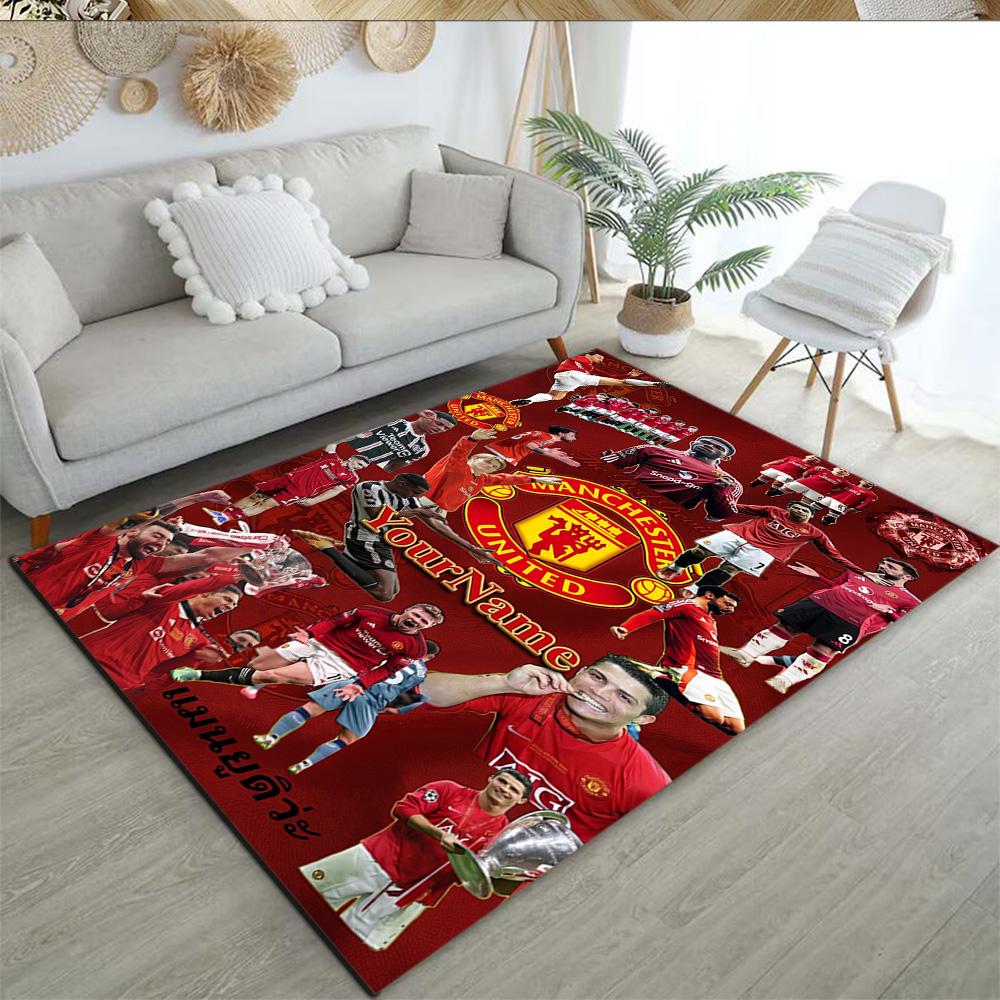 Manchester Personalized Text Carpet Perfect for Outdoor Foyer Game Room Hallway Antislip Carpet Anime Office Decor Birthday/Christmas Gift