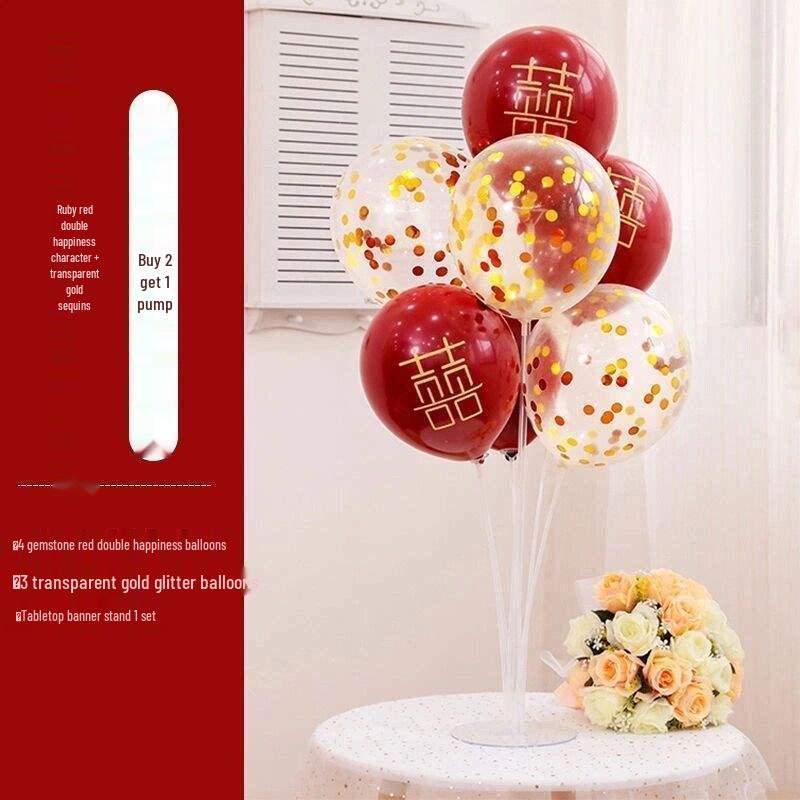 

Romantic Wedding Room Balloon Decoration Set for Bedroom and Table