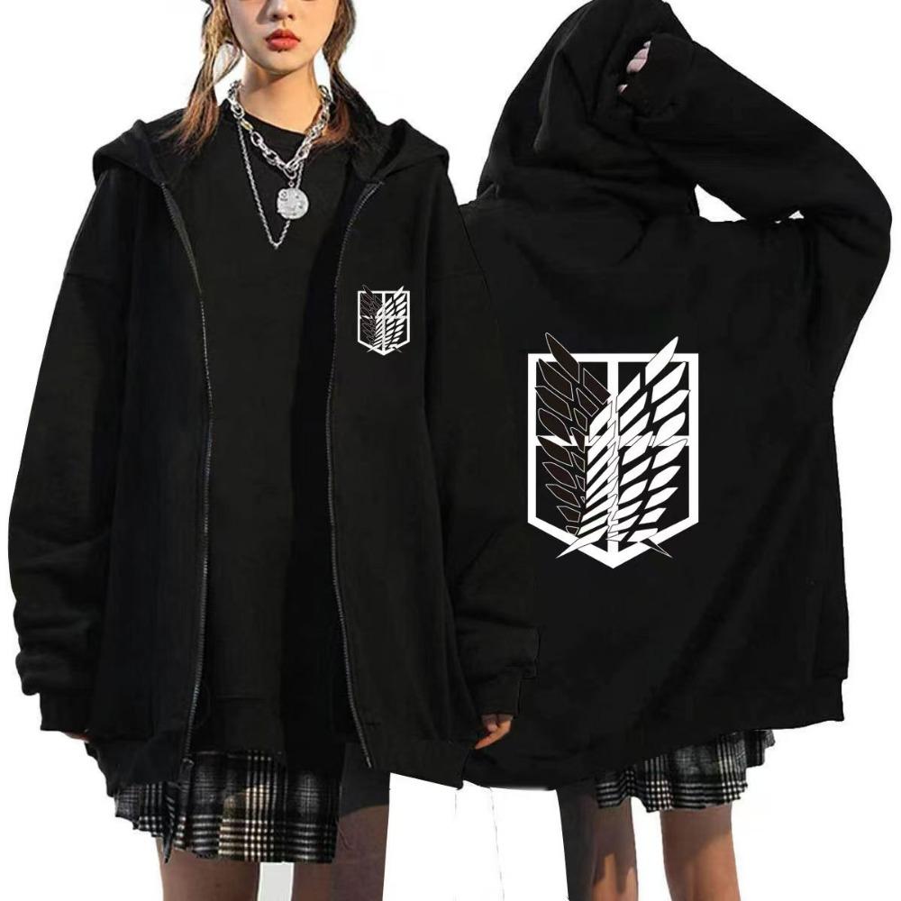 New Anime Attack Titan Hoodie Zipper Hoodie Sportswear Hoodie Men's Sportswear Cosplay Cloth