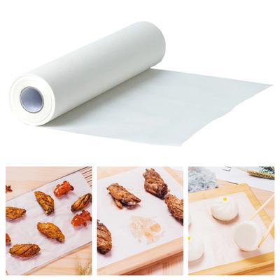 1 Roll Baking Paper Double-sided Oil-absorbing White Grilling Steaming Cooking Roll Paper for Restaurant