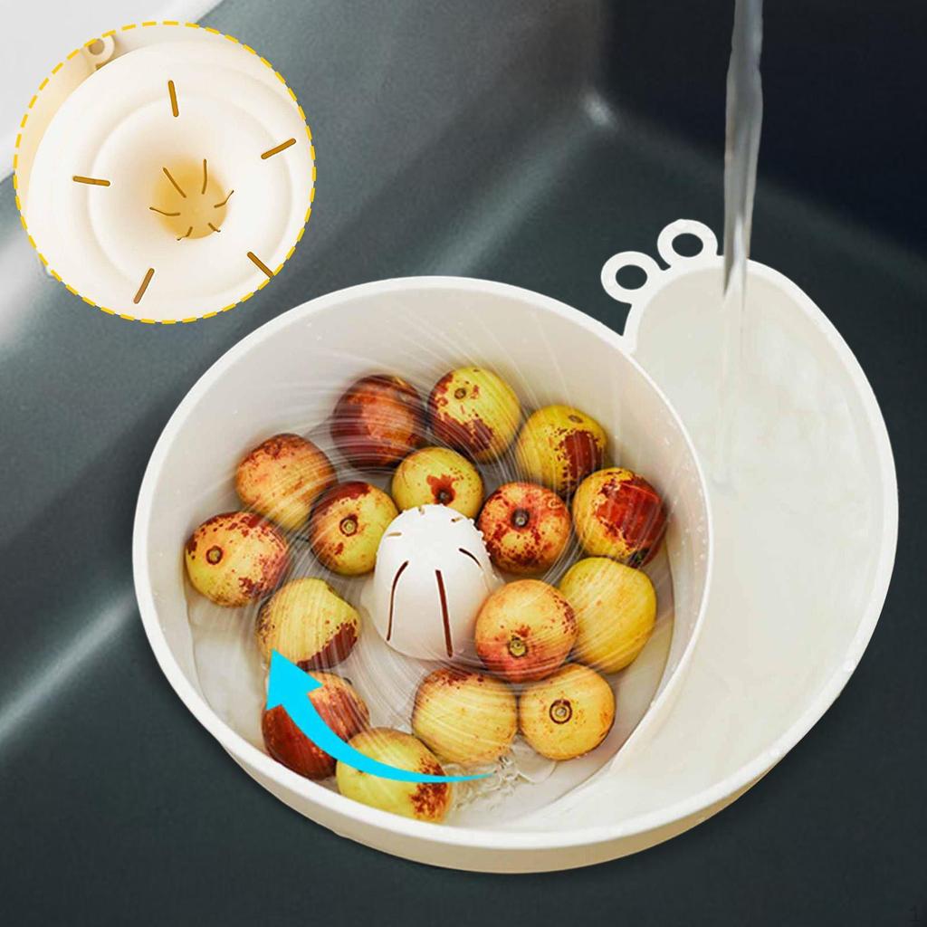 Drain Basket for Kitchen Sink Food Storage Colander Portable Fruit Vegetable Washing