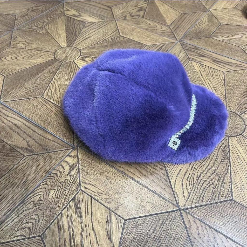 Imitation Mink Hat Women's Winter Foreign Style Big Eaves Duck Tongue Fashion Beret Elastic Cold Hat