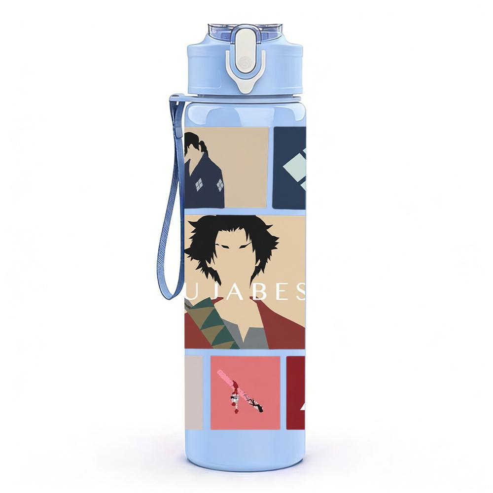 1PC Retro Band Grid Collage Portrait Print 750ml Portable Sports Water Bottle Leakproof Gym Outdoor Travel Drink Cup
