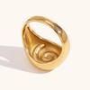 2025 Surface Turbine Conch Shaped 18K Gold Ring, Suitable for Women's Jewelry, Daily Waterproof Jewelry and Accessories