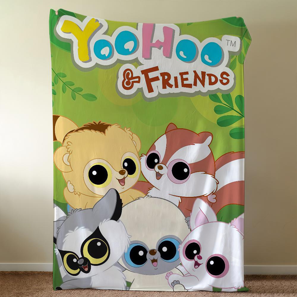Cartoon Y-YooHooS And F-Friends Blanket Soft Warm Furry Throw Super Kids Toys Bed Sofa Car Cradle