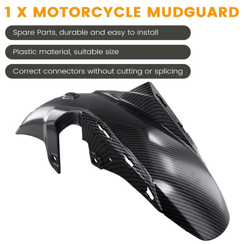 

Motorcycle Accessories Front Tire Cover Fairing Front Fender Mudguard For MT-07 MT07 FZ-07 2012-2017 Carbon Fiber Pattern