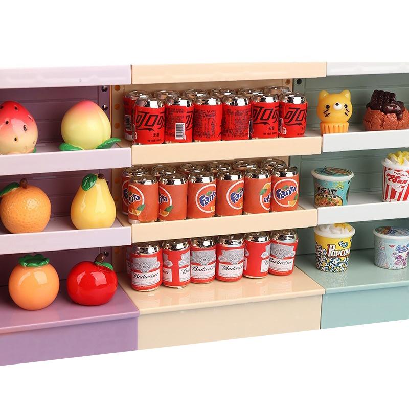 Dollhouse Supermarket Display Shelf Dollhouse Simulated Snack Cabinet Dolls House Accessories