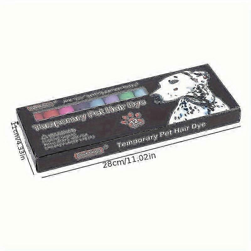 12 Farben Hundefarbe Temporär, Haustierfell-Marker Nicht Sicher Malerei Styling