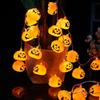 1pc 10/20 LED 3D Pumpkin String Light Halloween Atmosphere Decorative Lamp Battery Powered For Home Bedroom Party Festival Decor