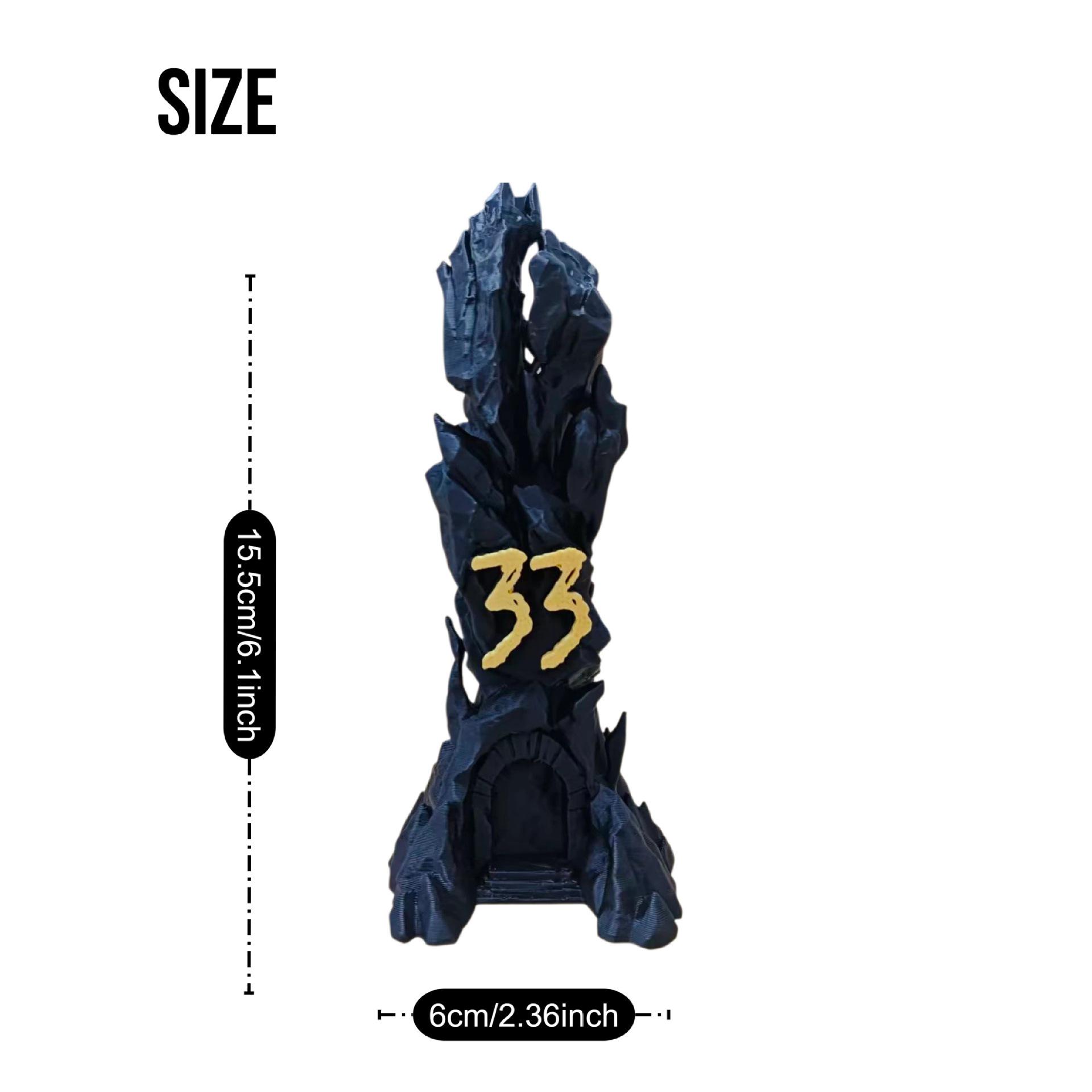 Cross New Stone Monument Adventure No. 33: Dark Fantasy Tabletop RPG Path Collectible Black