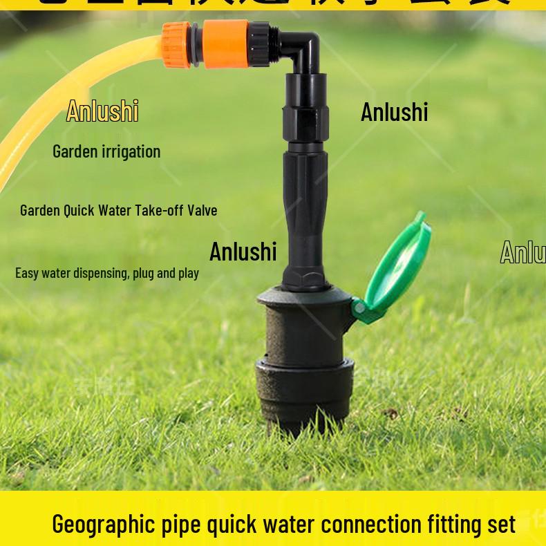 6-Punkt 1-Zoll Schnellwasserablass-Verbinder und Rasenventil für Begrünung und Autowäsche