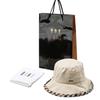 Daks Ivory Check Cotton Linen Blend Bucket Hat Dbhe5e123i2