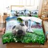 3D Football Series Bedding Set Sports Quilt Cover and Pillow Case 2/3 Pieces Suitable for Home Decoration of Boys' Football Fans' Rooms