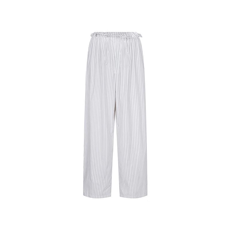 LESS 2025 Summer Cotton Blend Loose Straight-Leg Pants