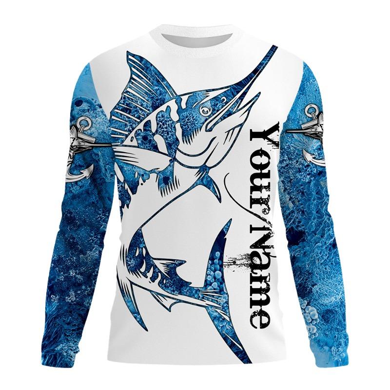 Men's T-Shirts Fishing Graphic 3D Print Tee Shirt Spring and Autumn Tops Fashion Casual Long sleevedfor Men Clothing XS-5XL
