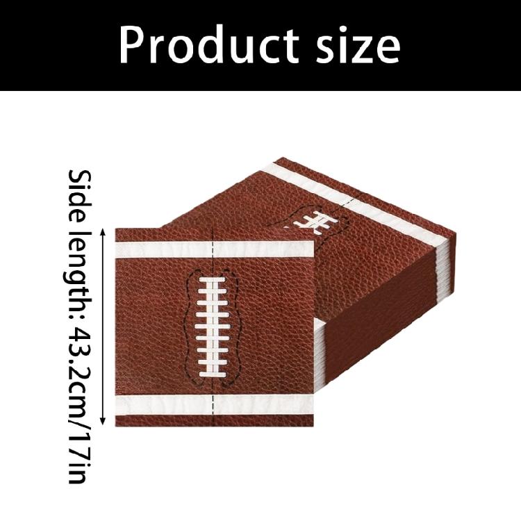 100 Premium American Football Themed Napkins For Sports Activities Team Gatherings And Outdoor Meals