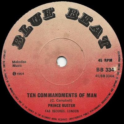 7-Zoll-Schallplatte PRINCE BUSTER Zehn Gebote des Menschen BB334 Blue Beat UK Reggae Ska Dub Gebraucht